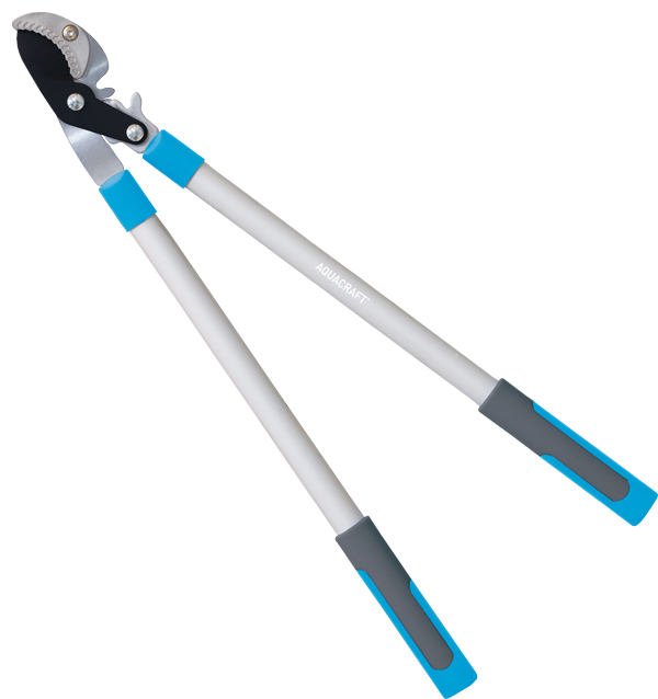 Geared anvil pruner for powerful dry wood cutting