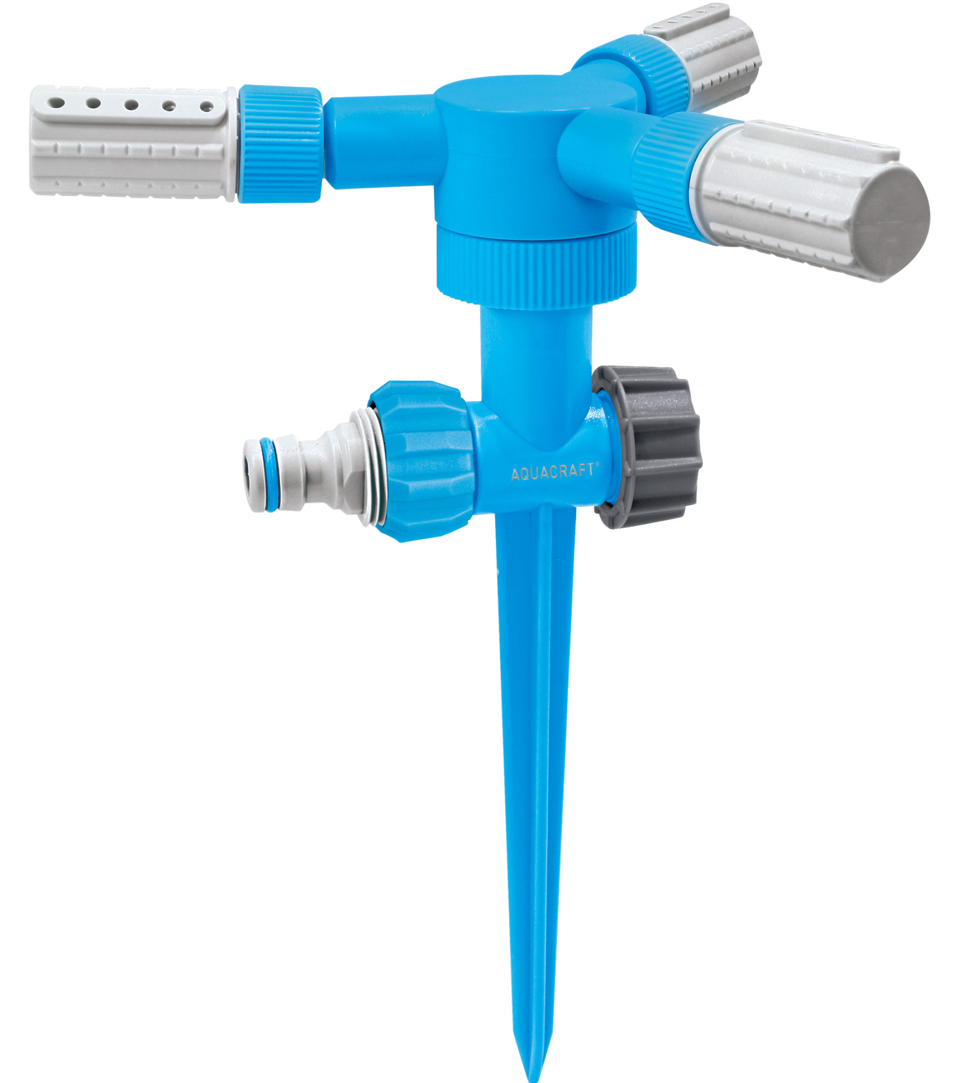 Durable plastic lawn sprinkler with precision nozzles for adjustable coverage