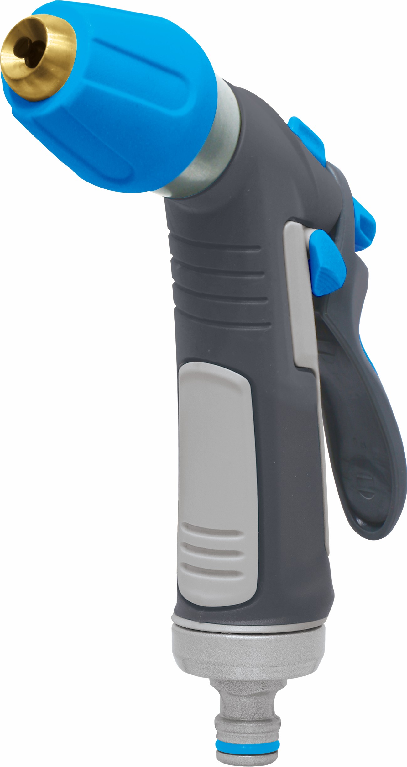 Comfort adjustable spray gun with ergonomic handle and soft rubber grip