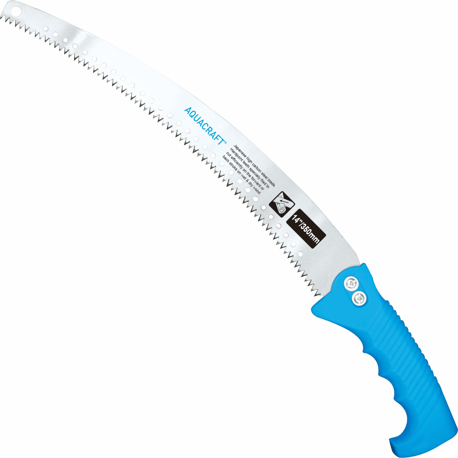 Curved pruning saw blade for efficient wood cutting