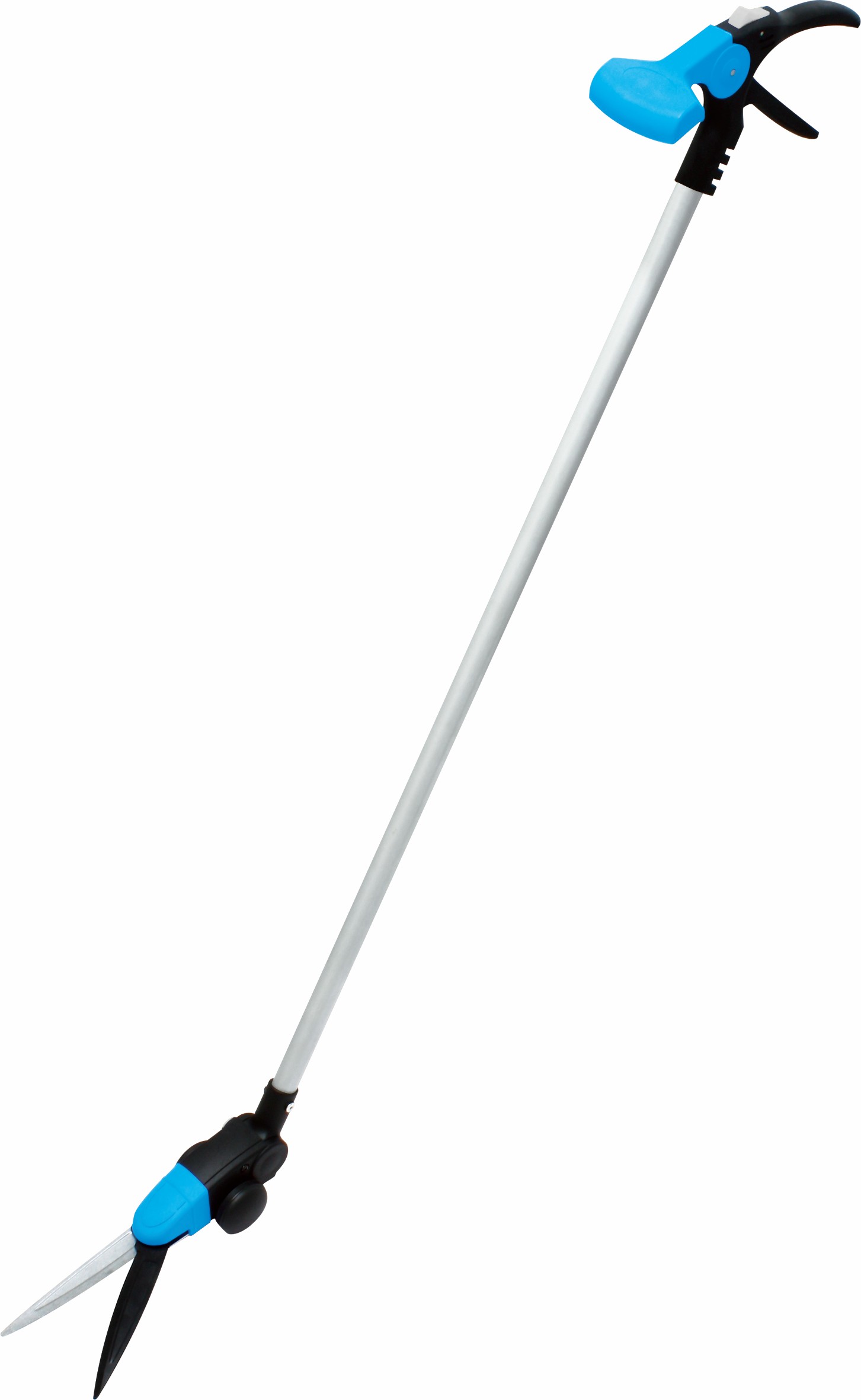 Long-handled pruning shears for high reach cutting