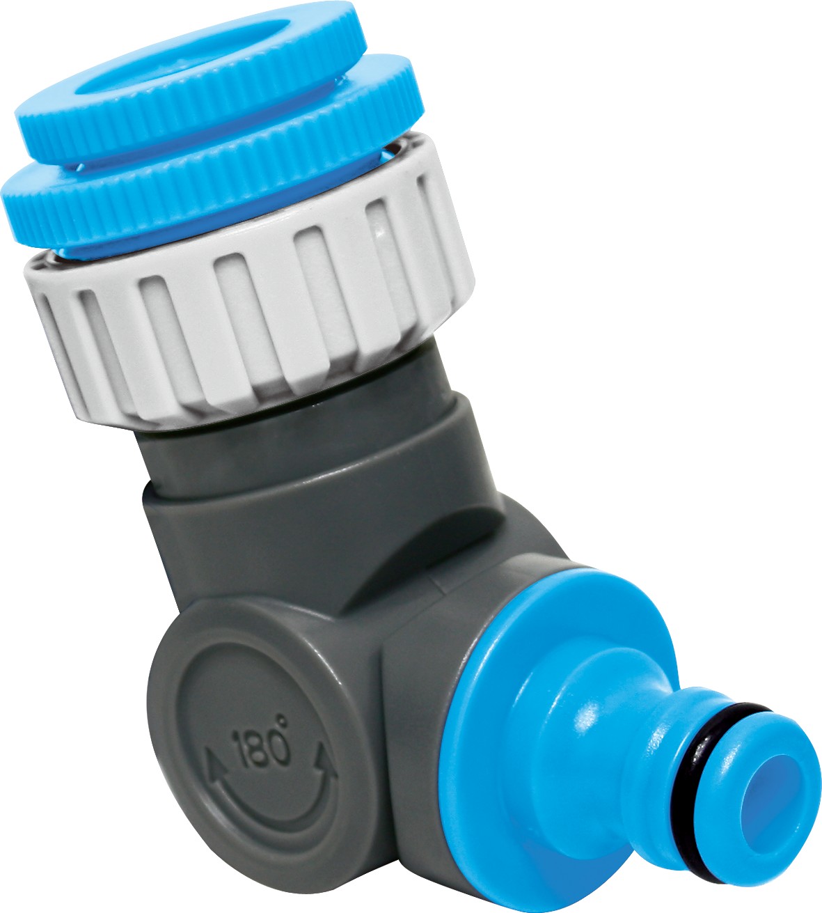 Swiveling hose connector to prevent kinking and twisting