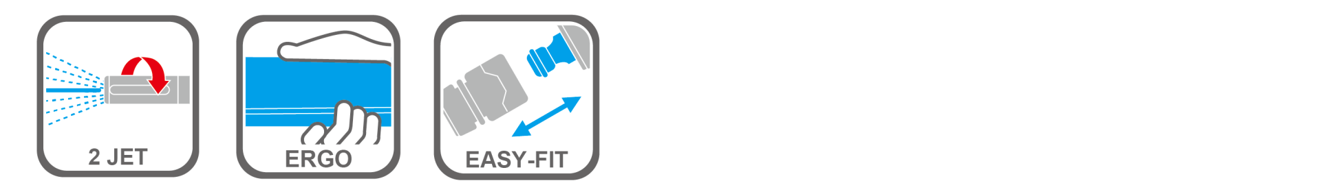 Garden hose nozzle with adjustable spray from fan to jet