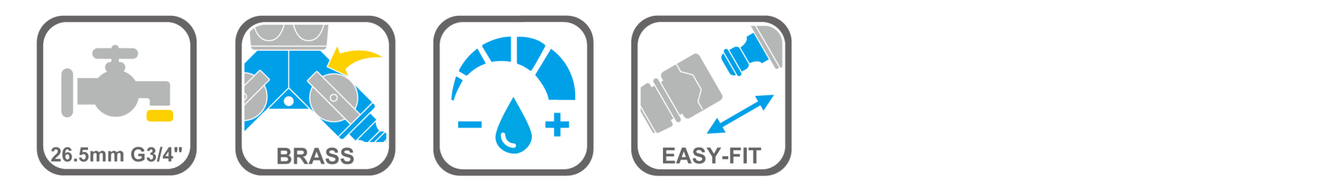 Heavy-duty metal hose connector for dual watering use