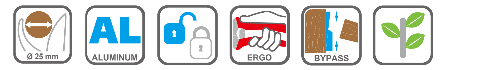 Forged aluminum pruning shears with ergonomic grip