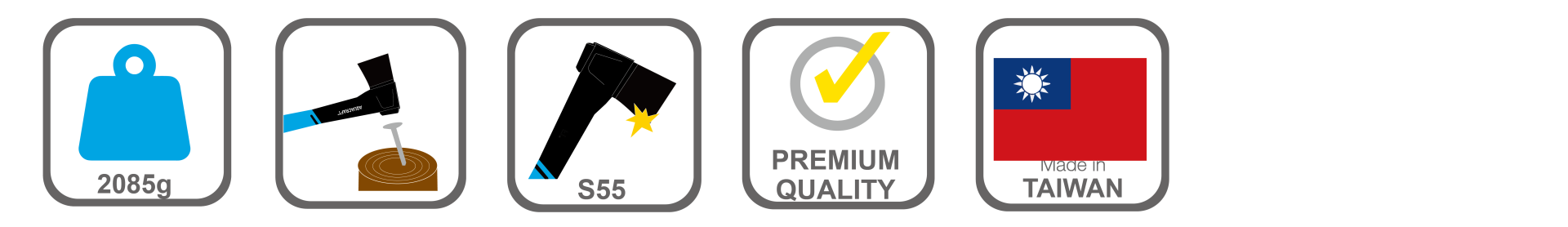 Nylon fiber handle camping axe with TPR grip