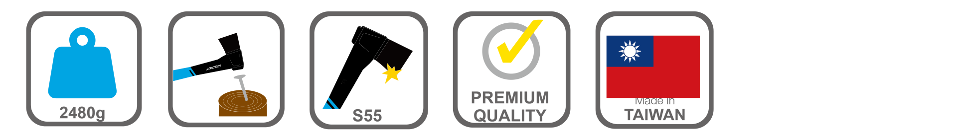 Heavy-duty camping axe with reinforced nylon handle