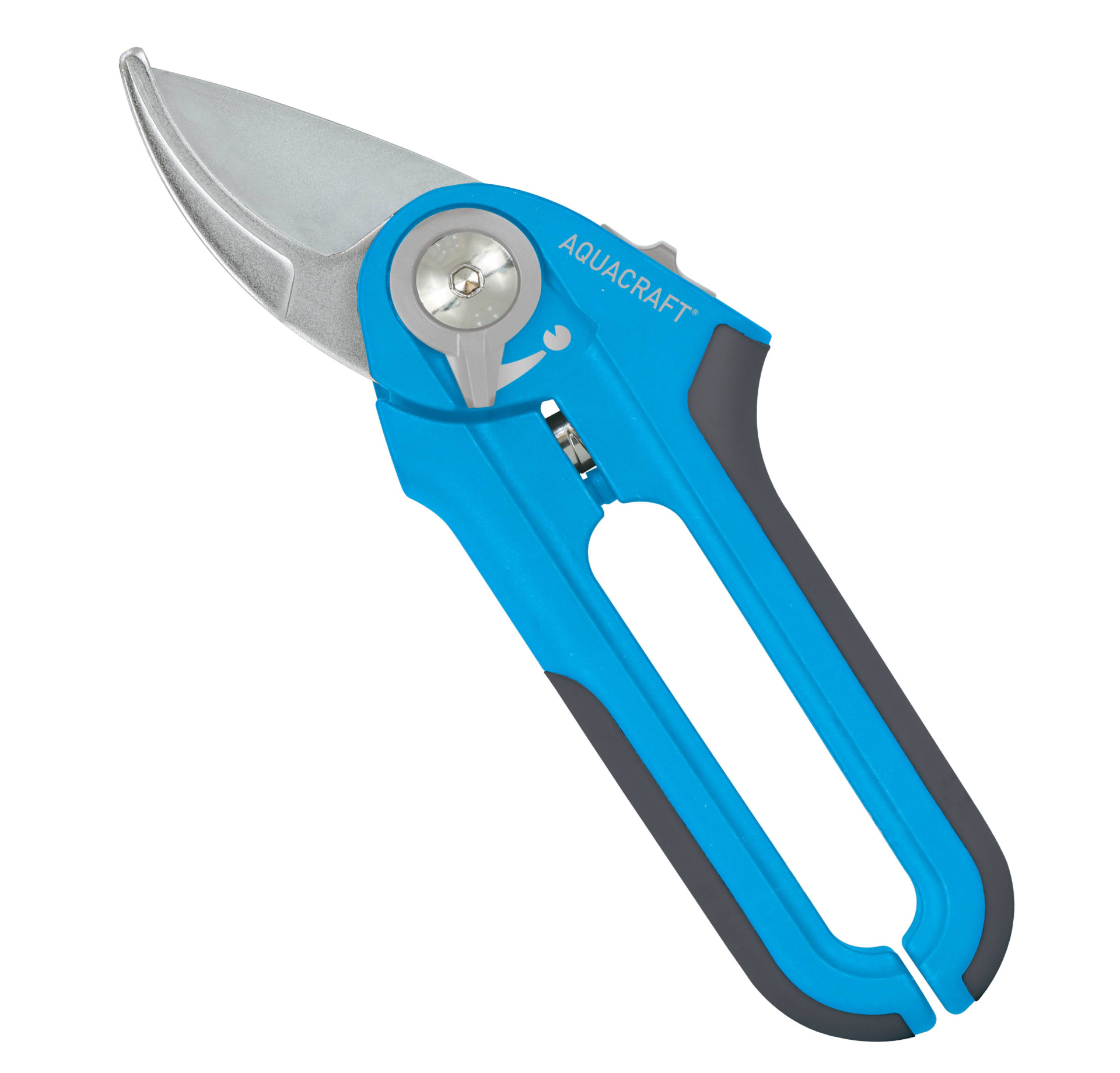 Adjustable bypass pruning shears with safety lock