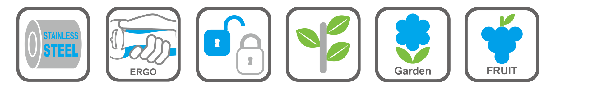 Precision fruit picking shears with soft grip handles