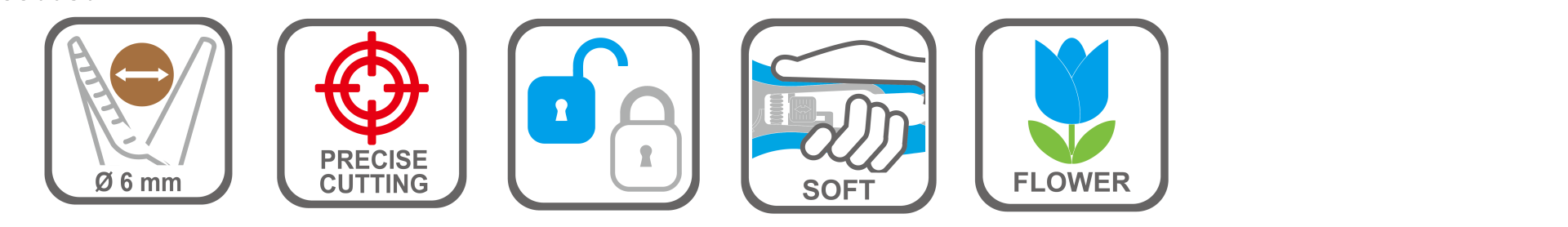 Stainless steel garden scissors with ergonomic TPR handle