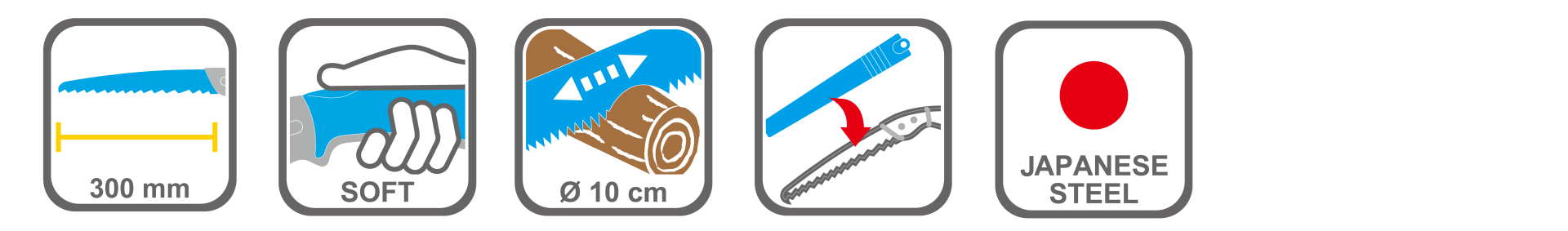 Sharp garden saw with ergonomic non-slip handle